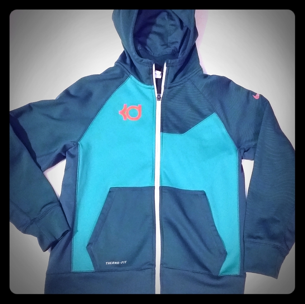 Boys Green Nike KD zip up hoodie, sz Large